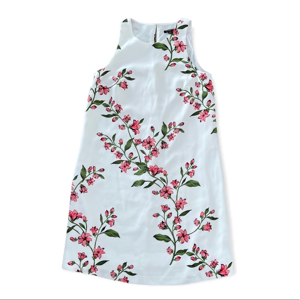 Ann Taylor White Cherry Blossom Dress 0P